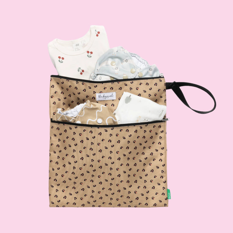 Wet Bag & Change Pouch Set eco Leopard