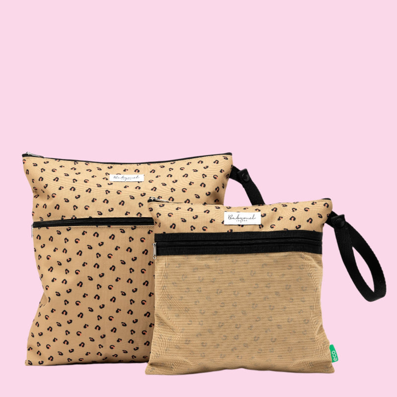 Wet Bag & Change Pouch Set eco Leopard