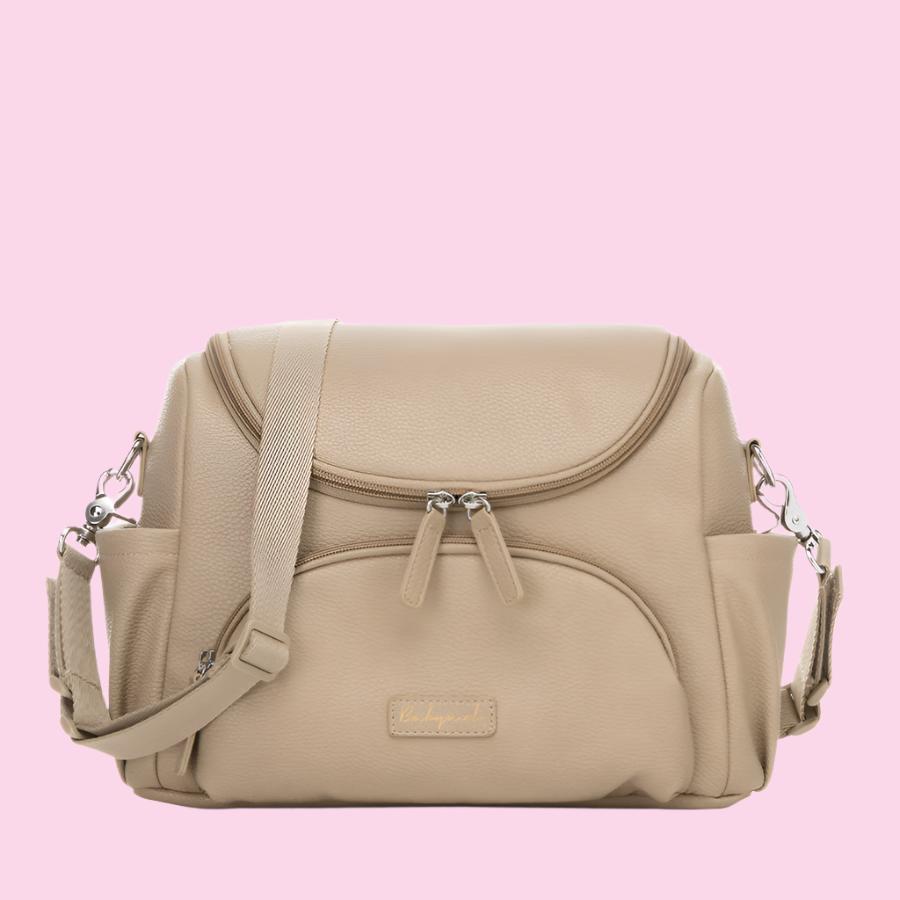 babymel leather backpack diaper bag Neutral Changing Bags – Babymel® London a convenient wipe pocket MD2023 Color::Taupe Twill Daiwa SS-1 
