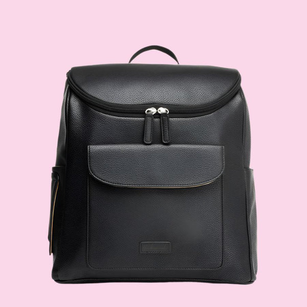 Lennox Vegan Leather Convertible Backpack Black