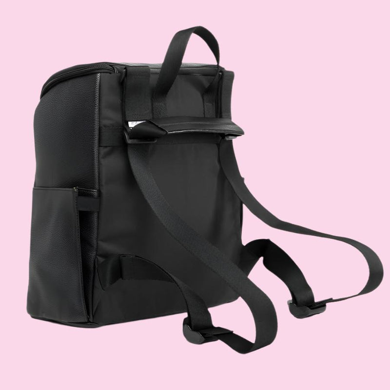 Lennox Vegan Leather Convertible Backpack Black