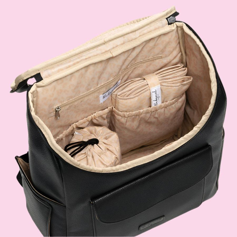 Lennox Vegan Leather Convertible Backpack Black