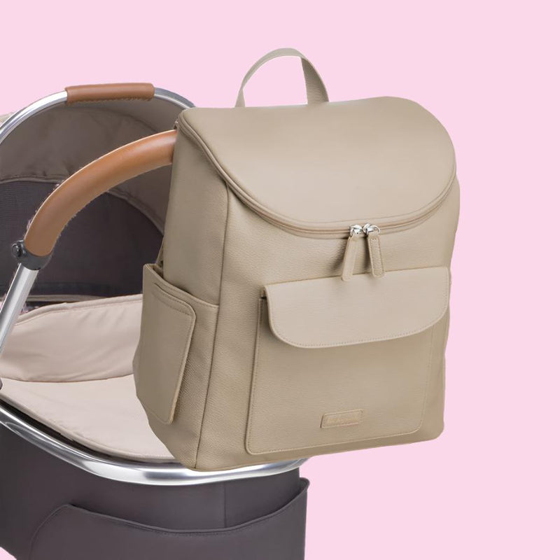 Lennox Vegan Leather Convertible Backpack Oat