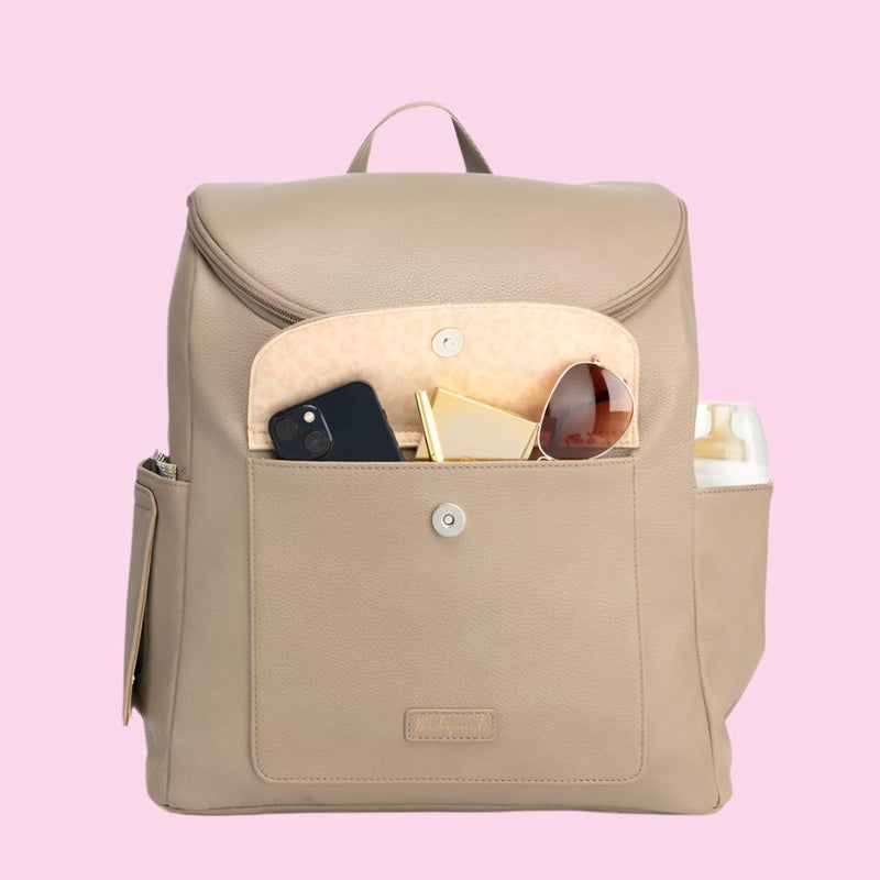 Lennox Vegan Leather Convertible Backpack Oat