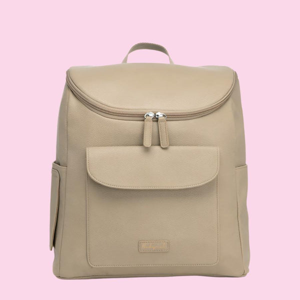 Lennox Vegan Leather Convertible Backpack Oat