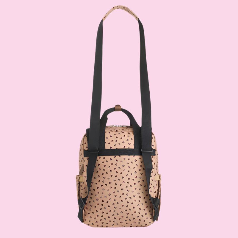 Georgi eco Convertible Backpack Caramel Leopard