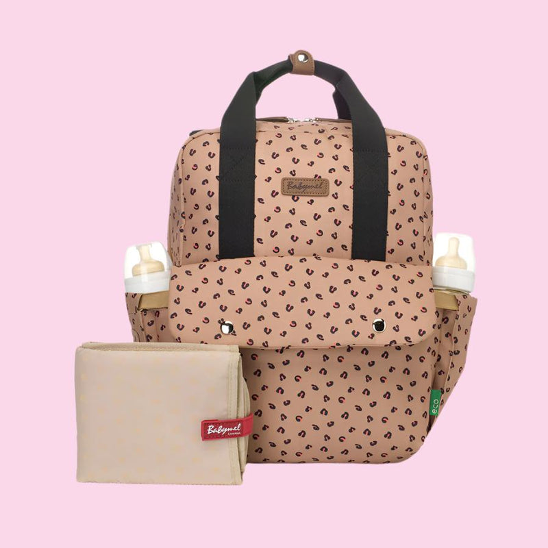Georgi eco Convertible Backpack Caramel Leopard