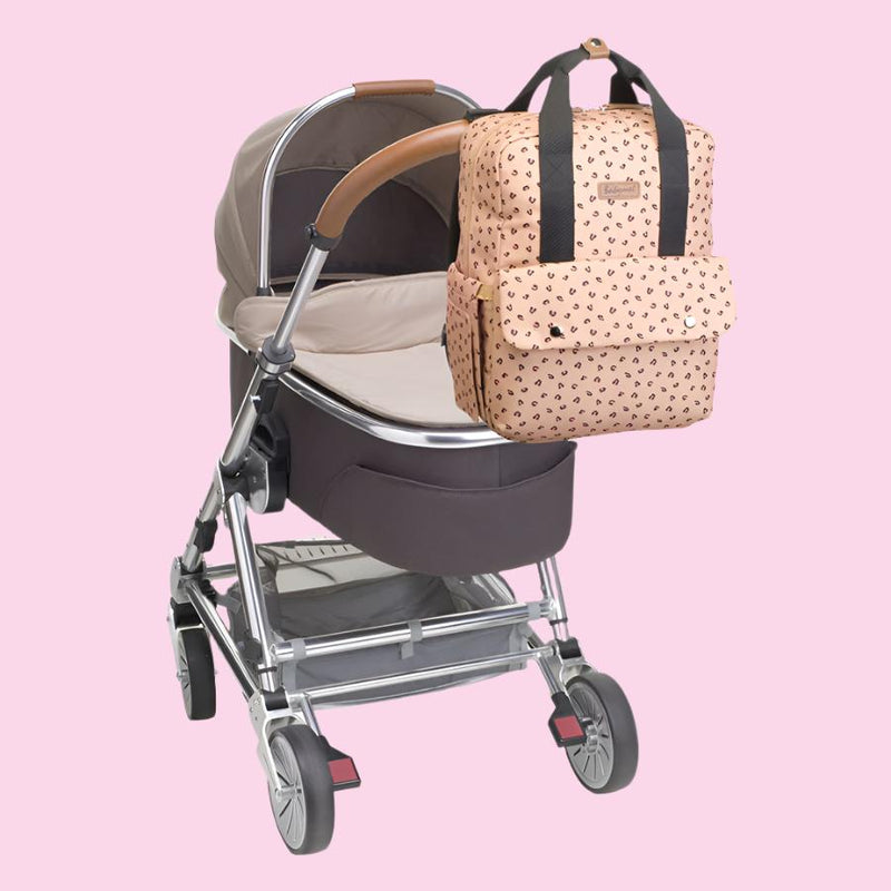 Georgi eco Convertible Backpack Caramel Leopard